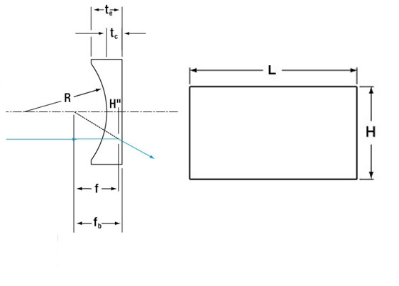 平凹柱面鏡圖紙 平凹柱面鏡圖紙
